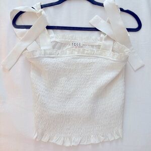 TCEC White Smocked Top
